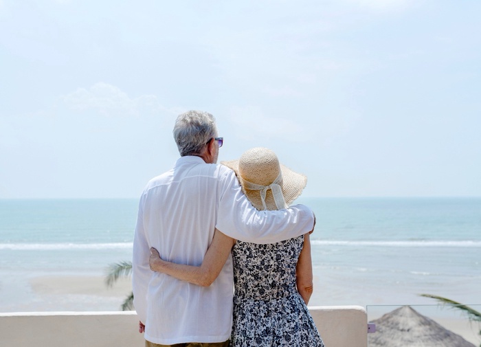 Mature couple enjoying ocean views in Jupiter