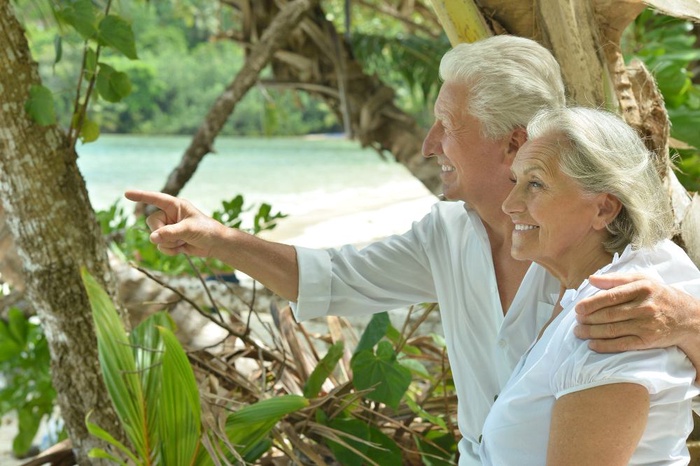 Senior couple by the waterfront in Collingwood, Ontario