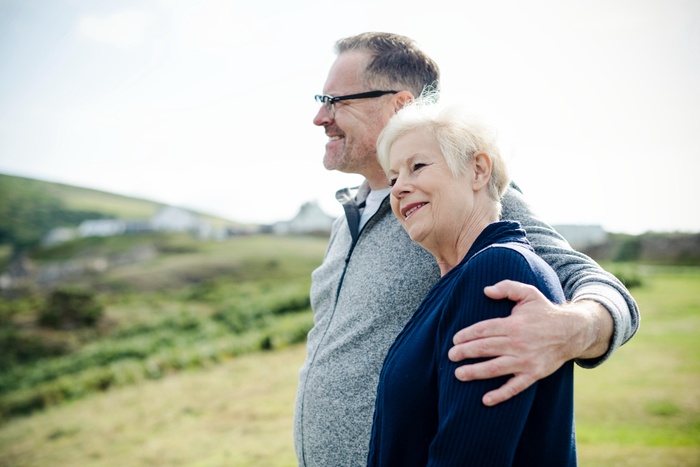 Older couple spending a relaxed afternoon together in California City