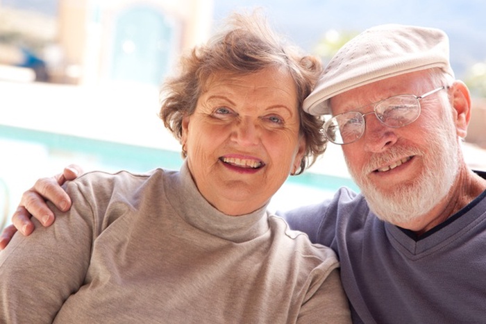 A couple over 50 enjoying time together outdoors in Chelmsford