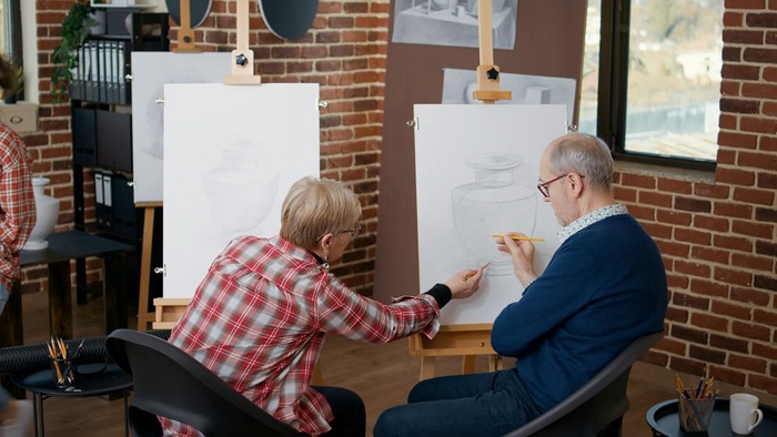 Singles over 50 at a Suffolk art gallery