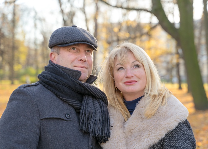Mature couple enjoying time together outdoors in Wolverhampton