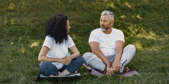 Mature singles connecting outdoors, widow dating